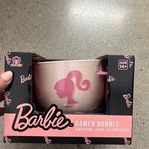 Barbie noodle bowl with chop stick and spoon
